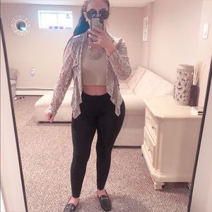 Beige colored sheer jacket